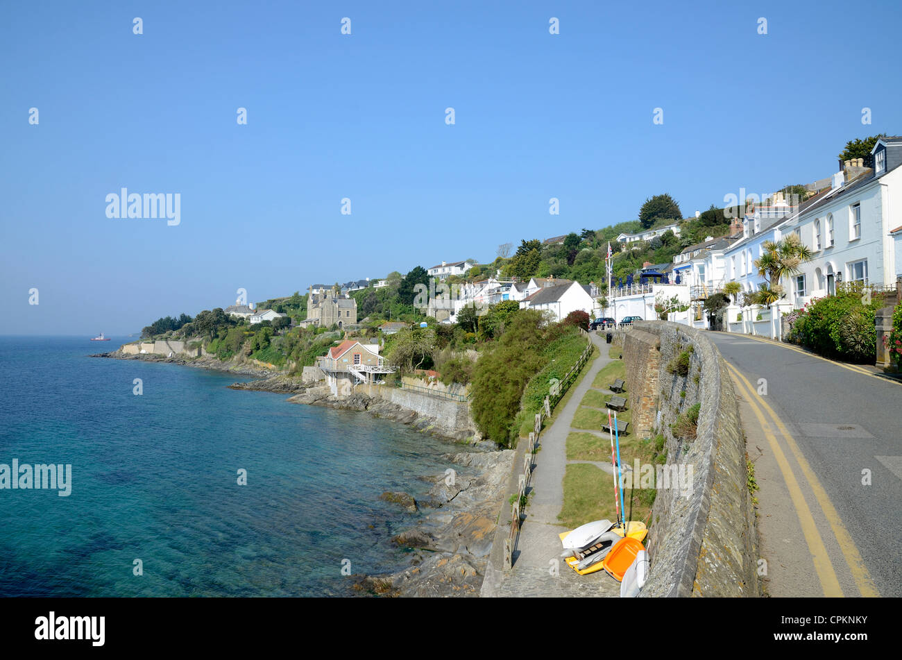 Une journée ensoleillée à St Mawes étés sur la péninsule de Roseland à Cornwall, UK Banque D'Images