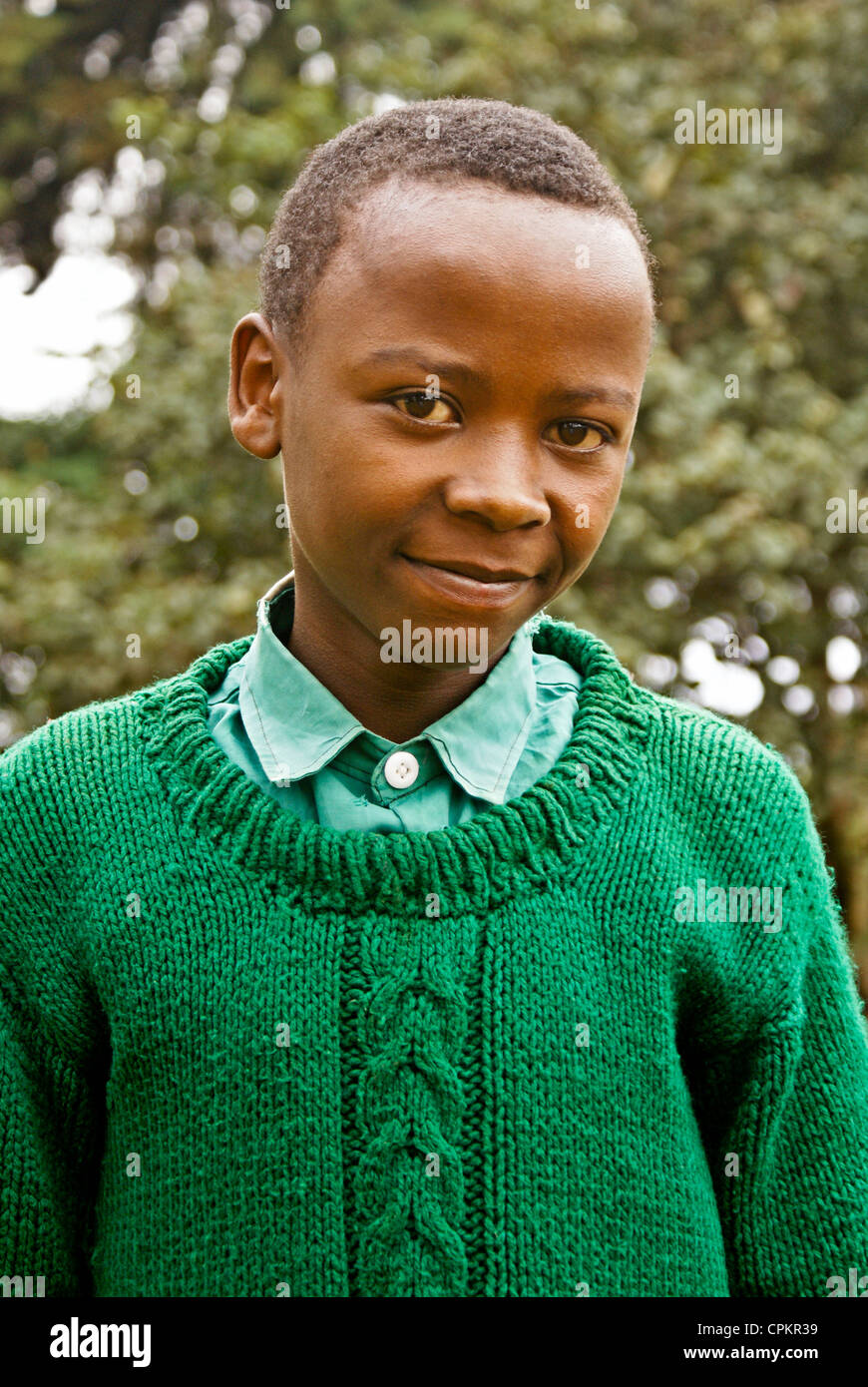 Portrait de jeune garçon au Kenya Banque D'Images