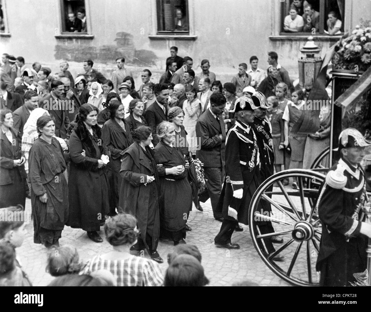 Des funérailles d'un roi, 1936 Roms Banque D'Images