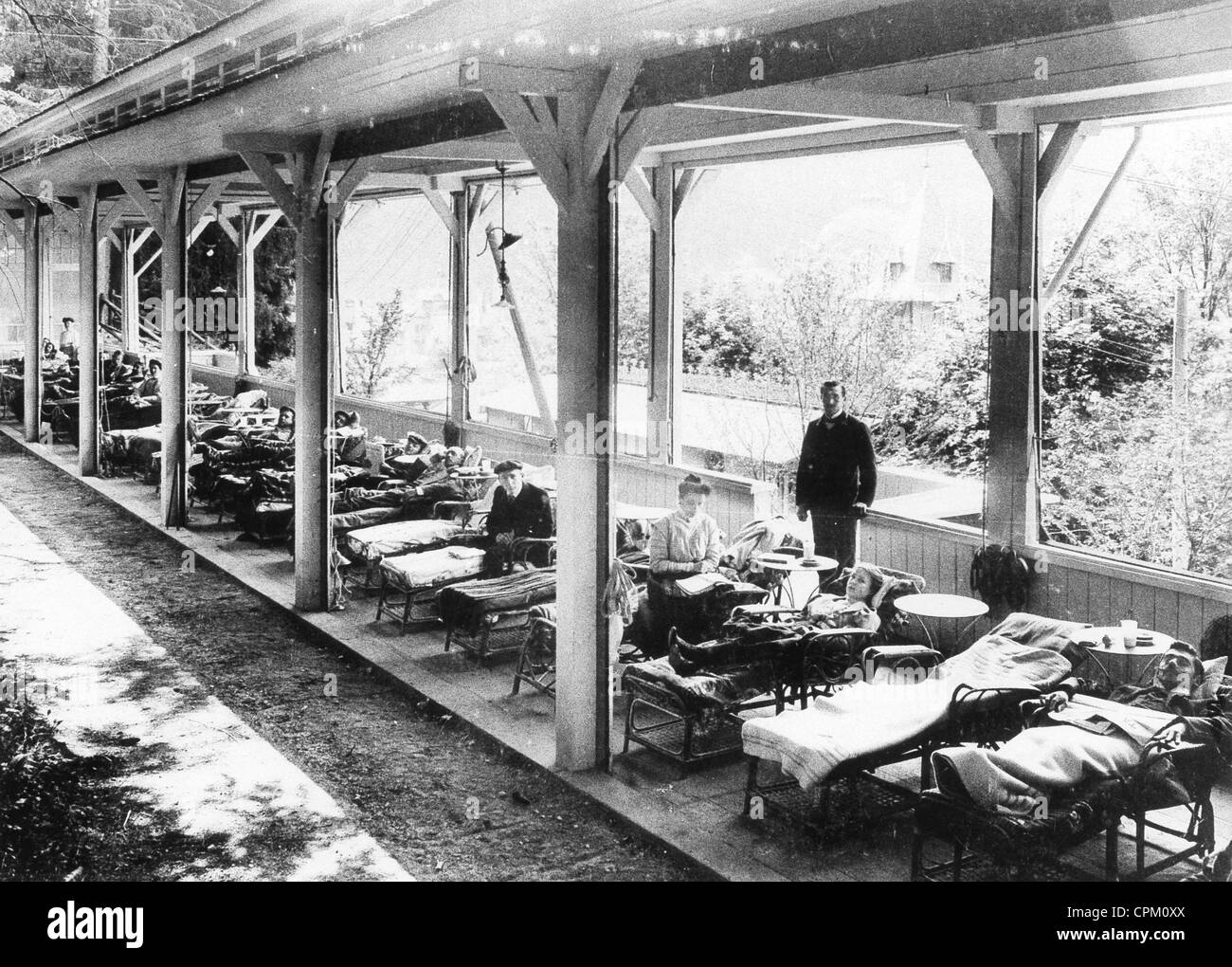 Les patients atteints de la consommation en 1911, St Blasien Banque D'Images