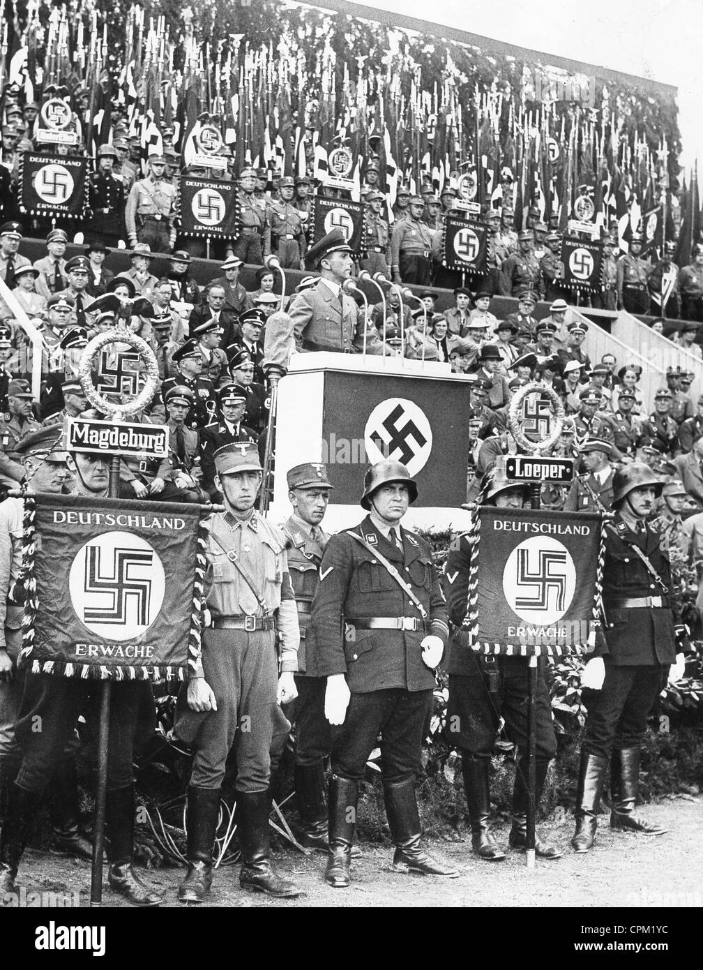 Joseph Goebbels parle lors d'un événement d'un Gau NSDAP, 1939 Banque D'Images