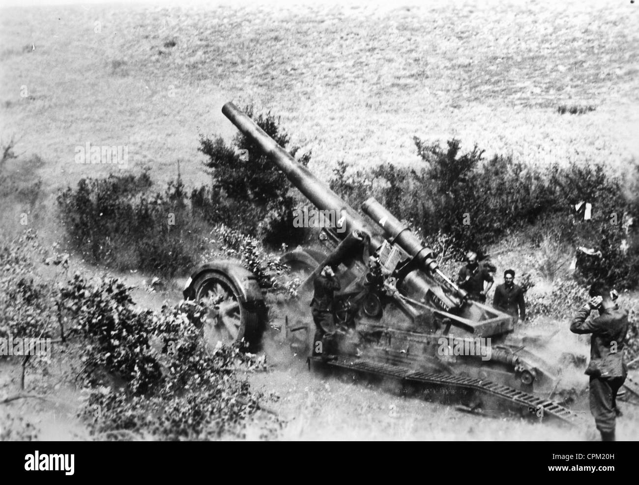 L'artillerie allemande dans le secteur sud du front de l'Est, 1942 Banque D'Images