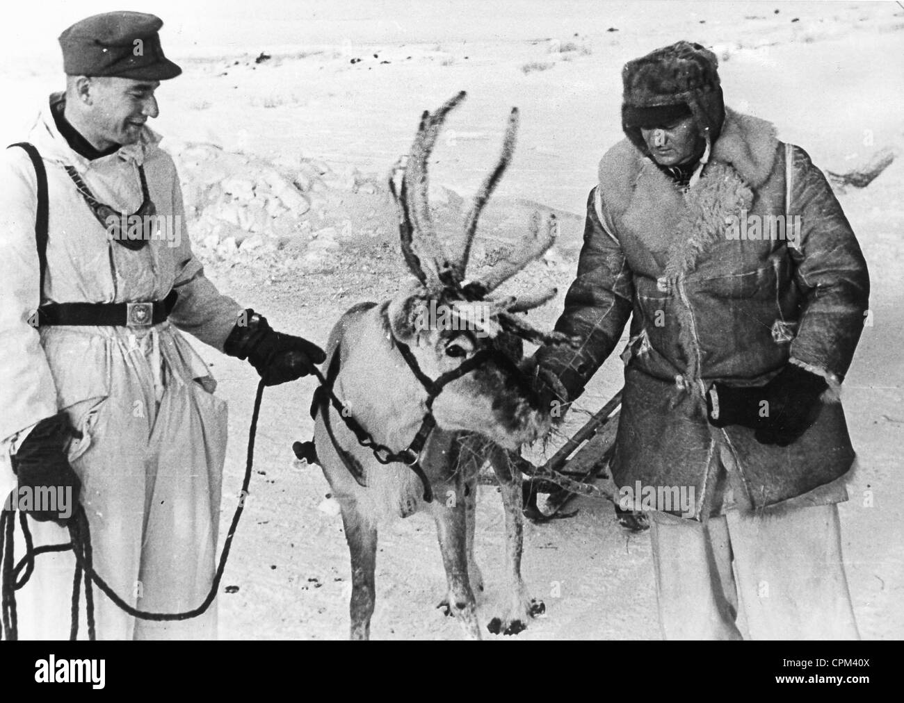 Les soldats allemands à l'Arctic Front de Mer, 1943 Banque D'Images