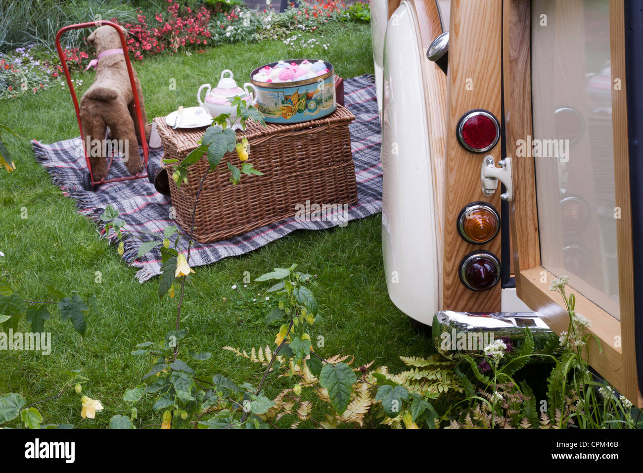 Pique-nique à RHS Chelsea Flower Show 2012. Banque D'Images