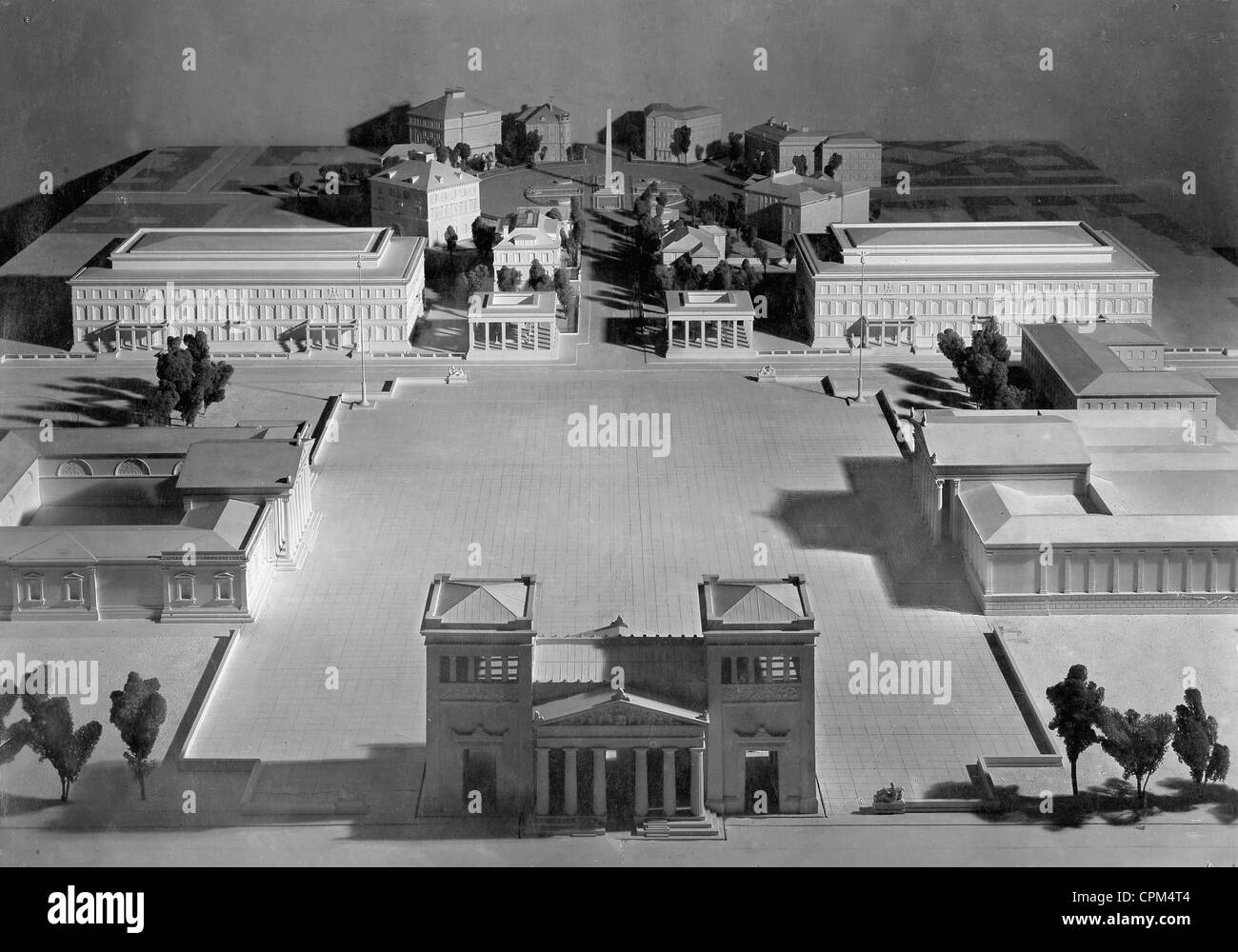Modèle architectural de la Koenigsplatz à Munich dans les années 1930 Banque D'Images