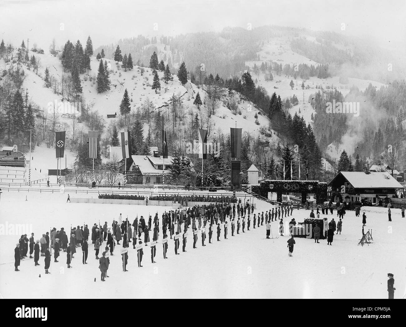 Insigne Original Des Jeux Olympiques D'hiver 1936 à Garmisch-Partenkirchen - Collector