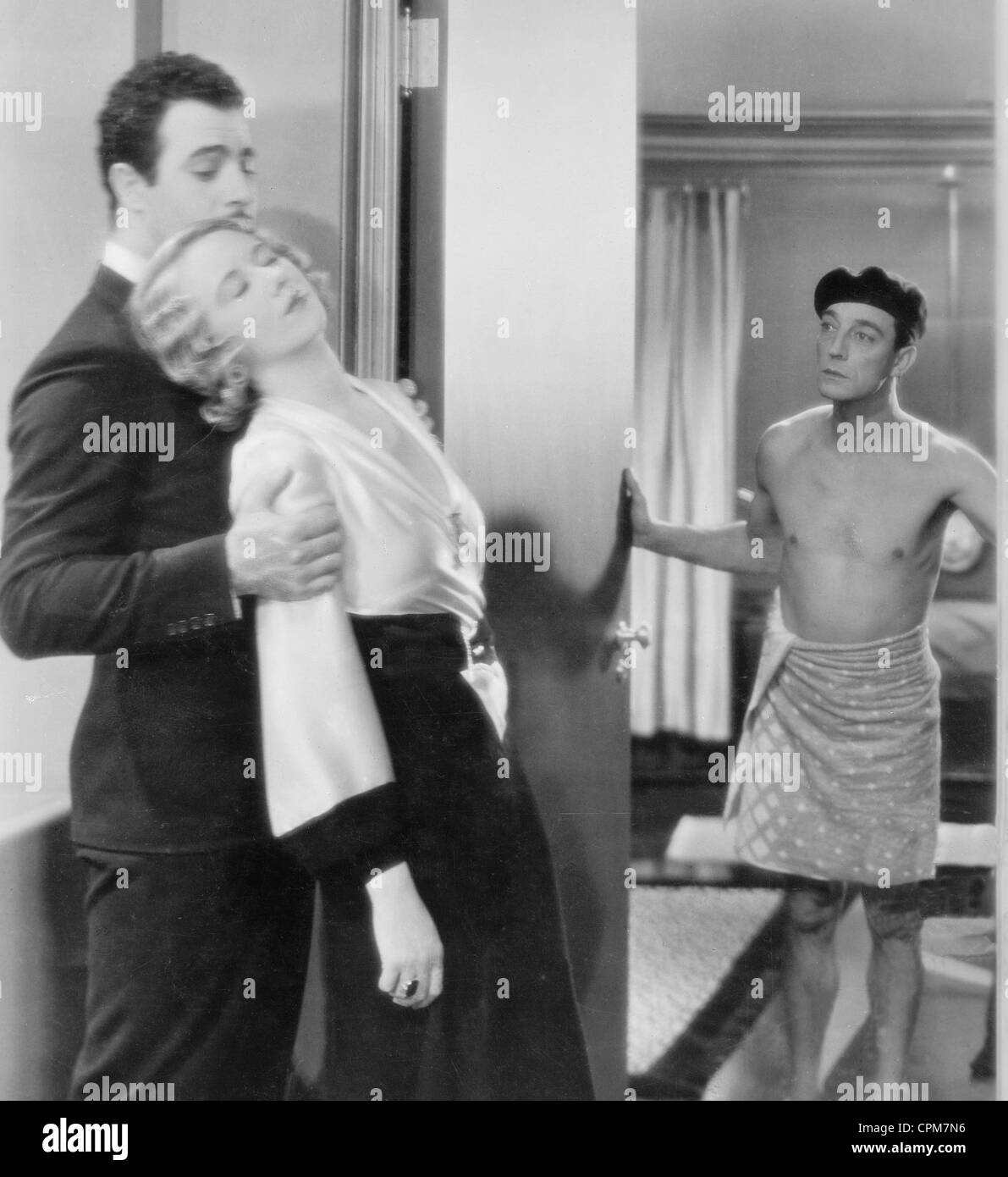 Buster Keaton (à droite) dans "Wer an anderen keine Liebe goennt', 1932 Banque D'Images