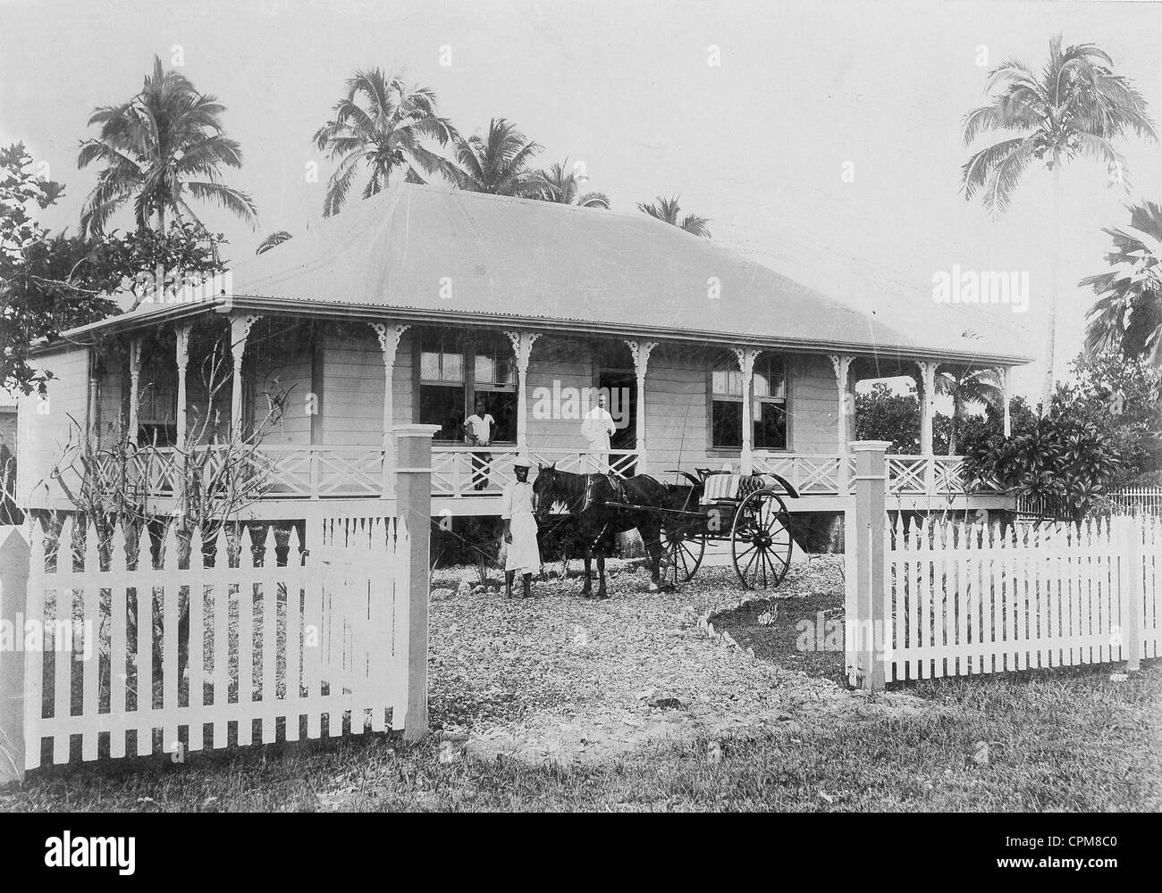 Maison d'un fonctionnaire colonial allemand à Apia aux Samoa, 1904 Banque D'Images