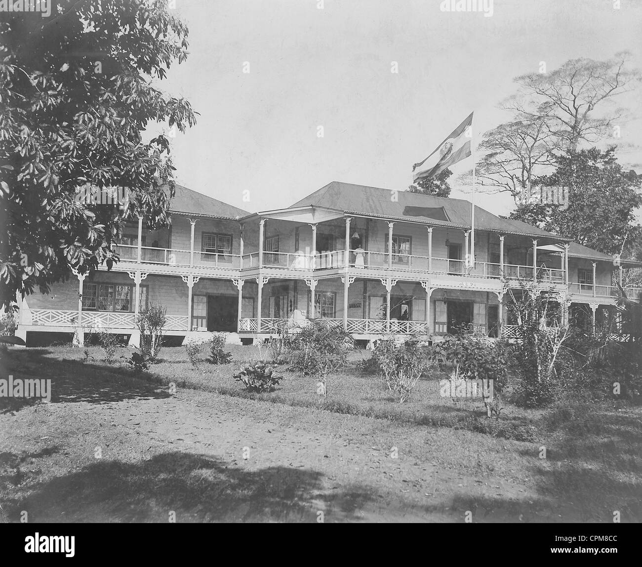 Villa du Gouverneur allemand du Samoa, 1910 Banque D'Images