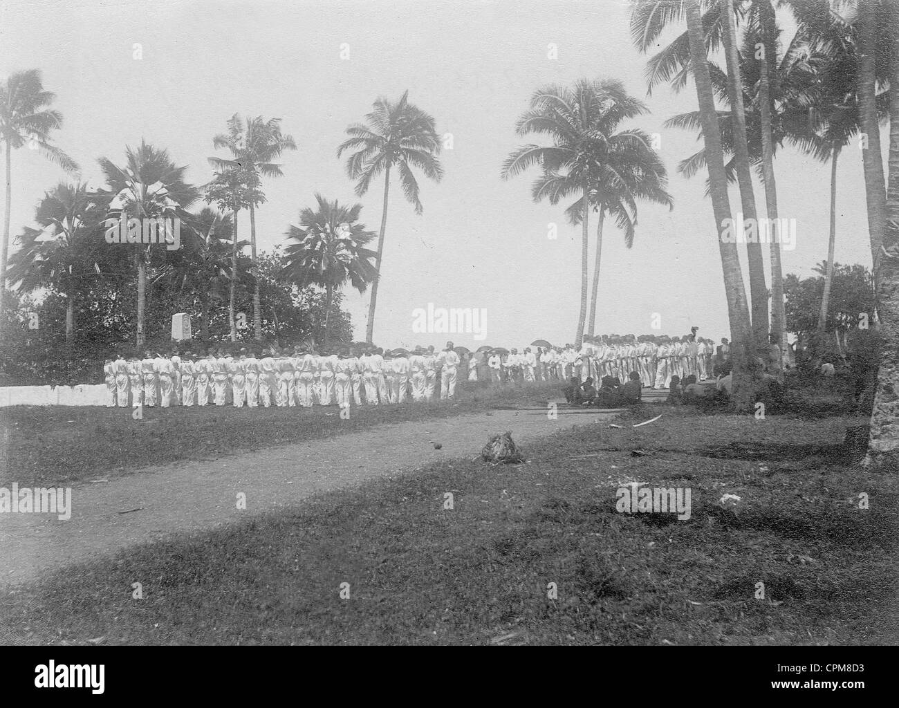 L'honneur des soldats allemands tombés à Samoa, 1899 Banque D'Images