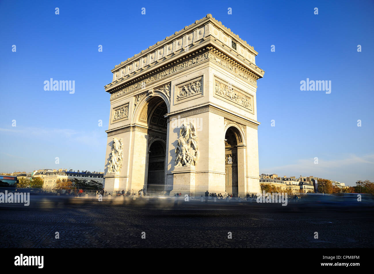 L'Arc de Triomphe sur la place Charles de Gaulle. Paris, France Banque D'Images