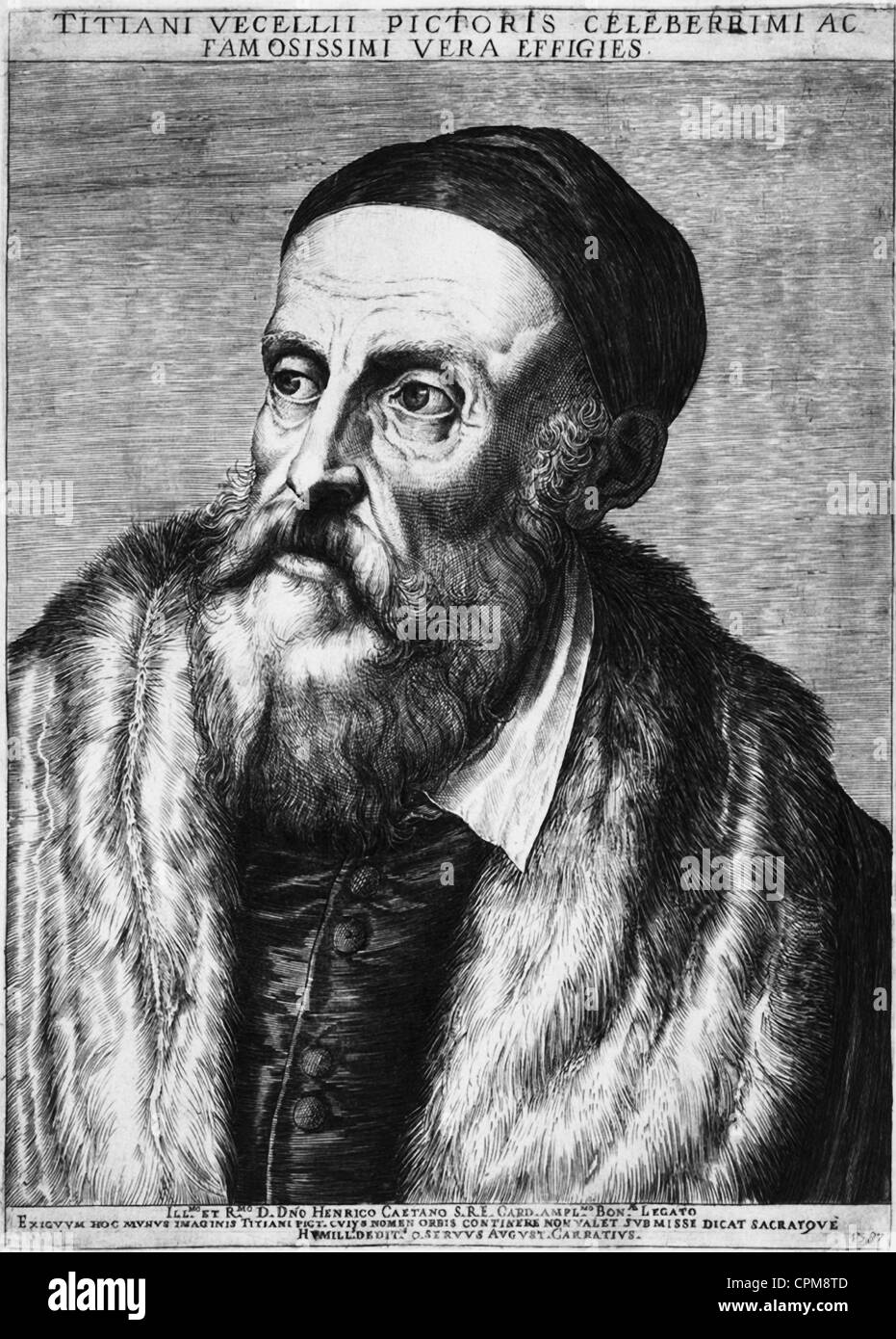 Portrait vintage du peintre italien Titien (c1488 - 1576). Banque D'Images