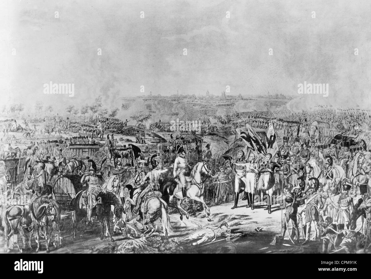 La bataille des Nations près de Leipzig, 1813 Banque D'Images