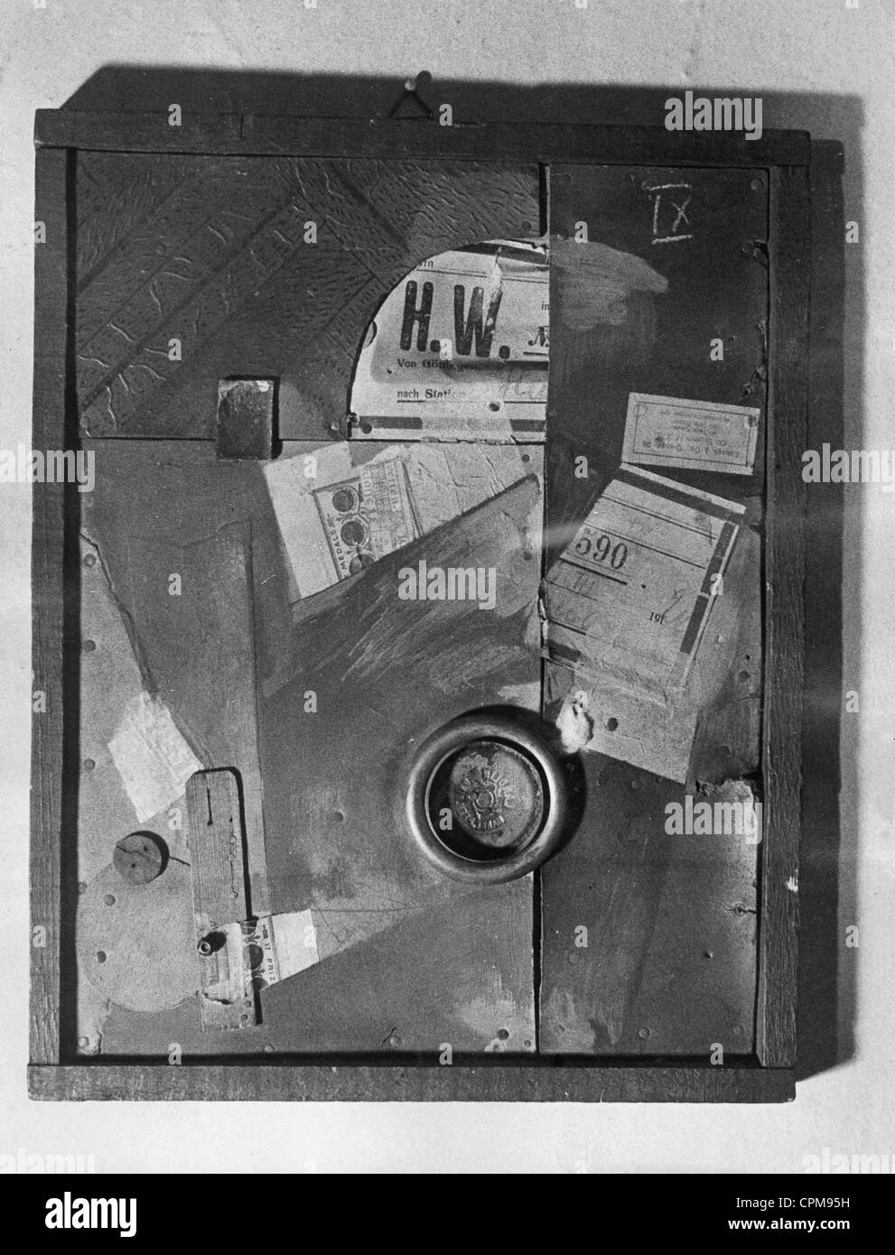 Kurt Schwitter's 'Ringbild' dans l'exposition Entartete Kunst', 1938 Banque D'Images