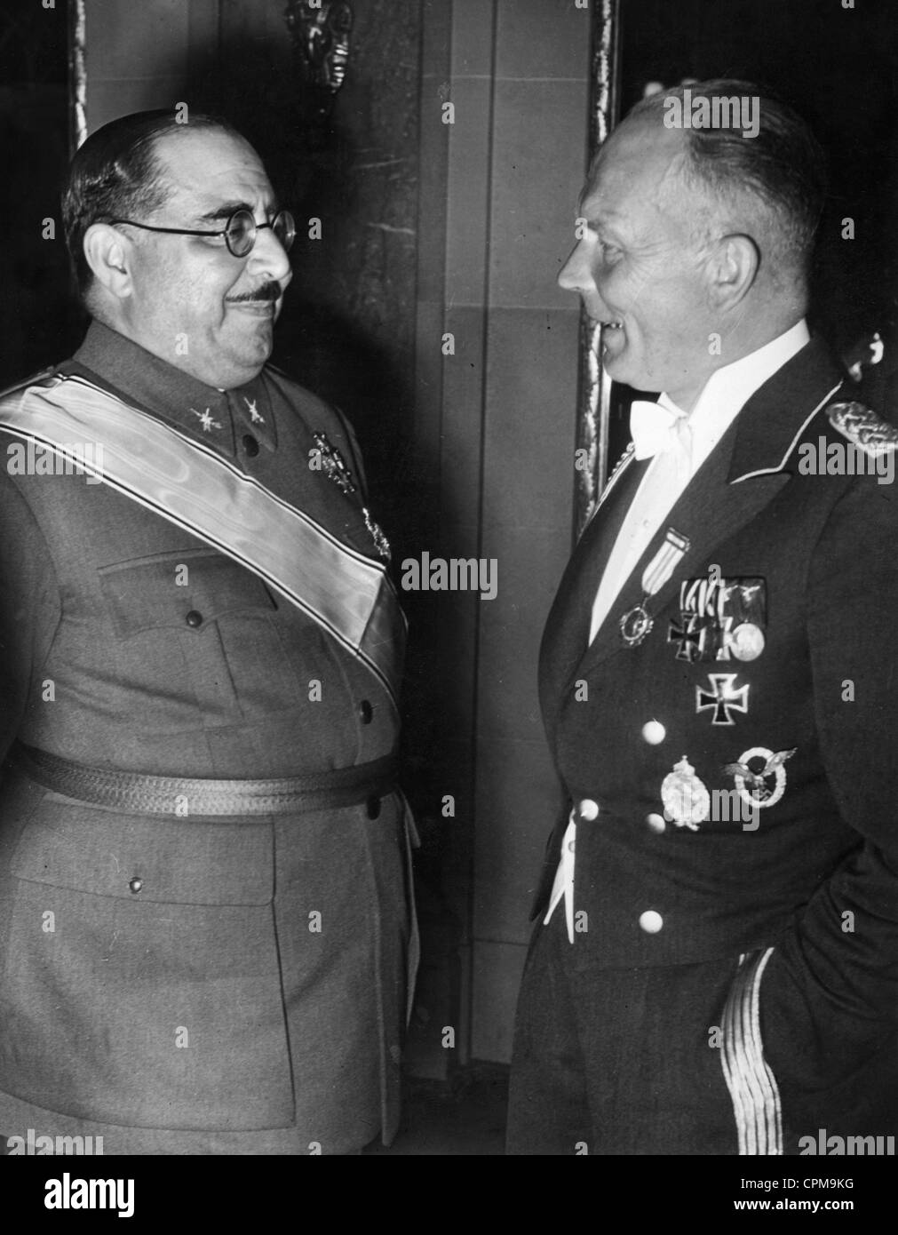 General Aranda avec Wolfram Freiherr von Richthofen, 1939 Banque D'Images