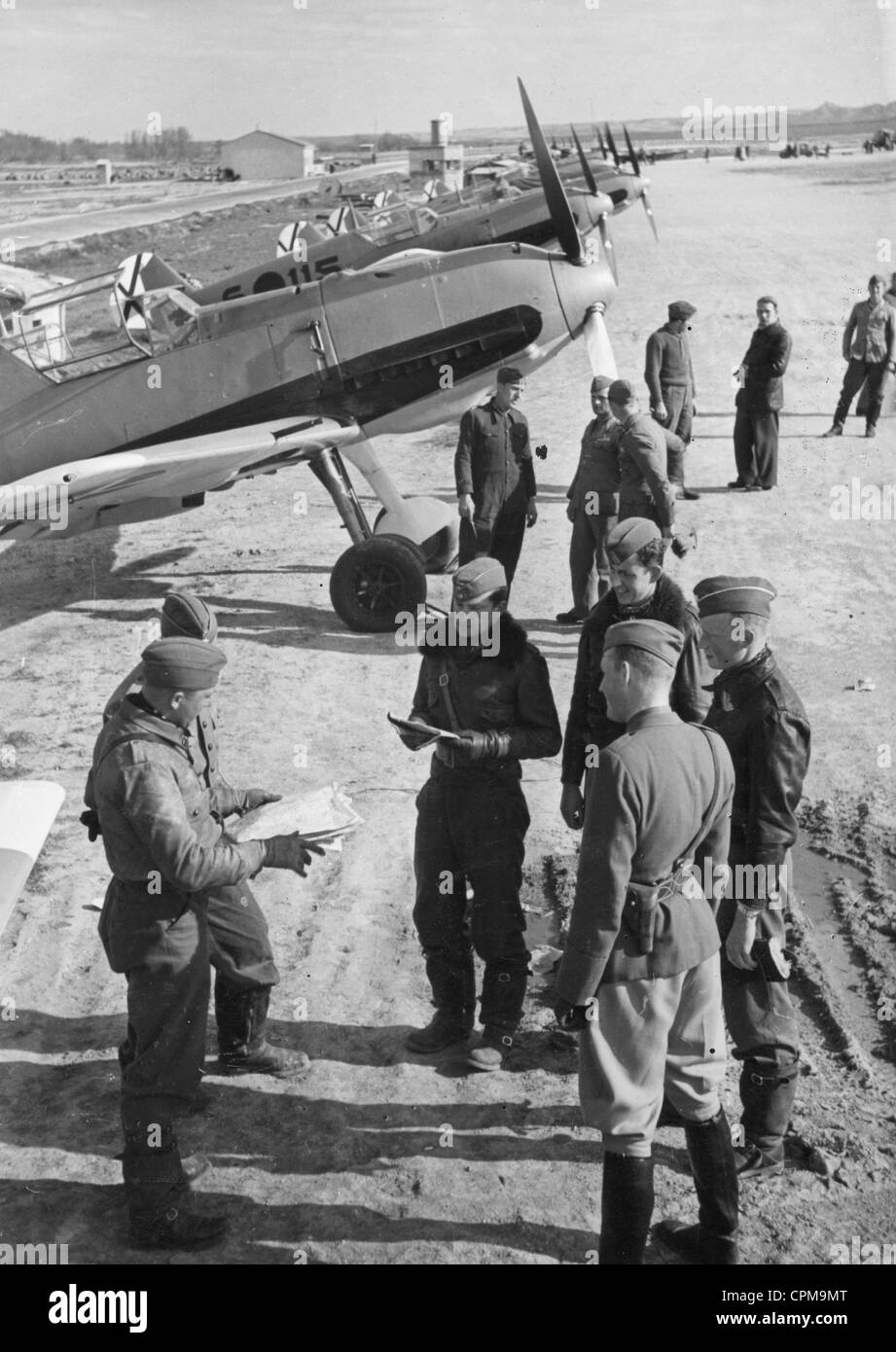 Messerschmitt Me 109 avions de combat de la légion Condor en Espagne, 1936 Banque D'Images