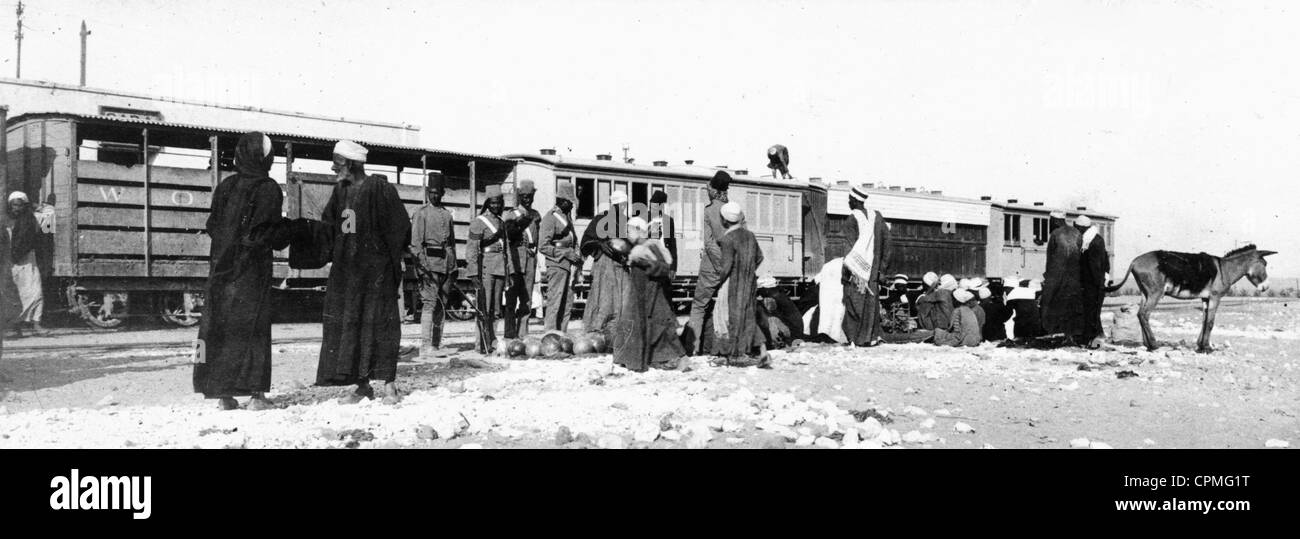 Gare de chemin de fer du Hedjaz, 1916 Banque D'Images