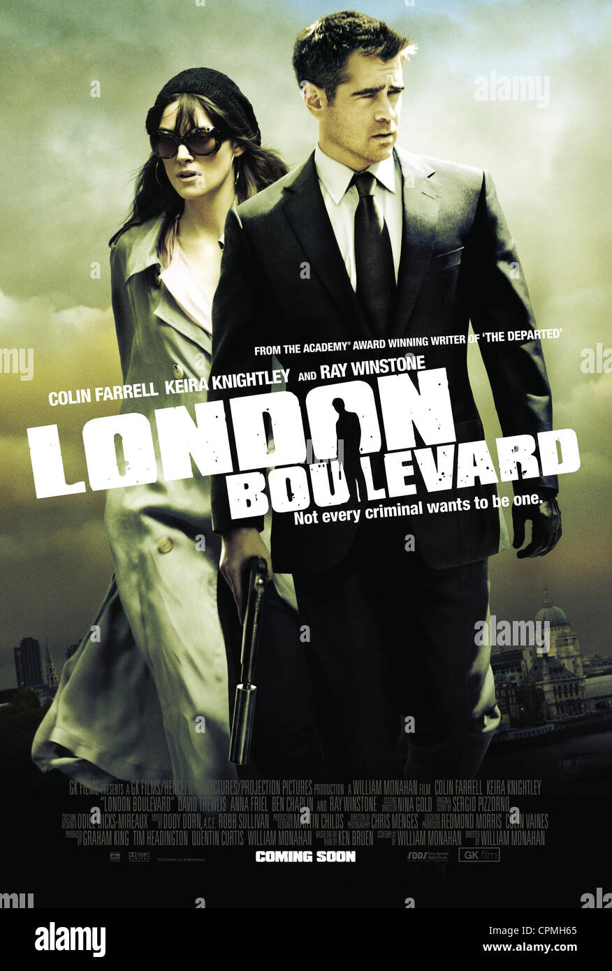 London Boulevard année : 2011 Etats-Unis / Royaume-Uni directeurs : William Monahan Colin Farrell, Keira Knightley affiche américaine Banque D'Images