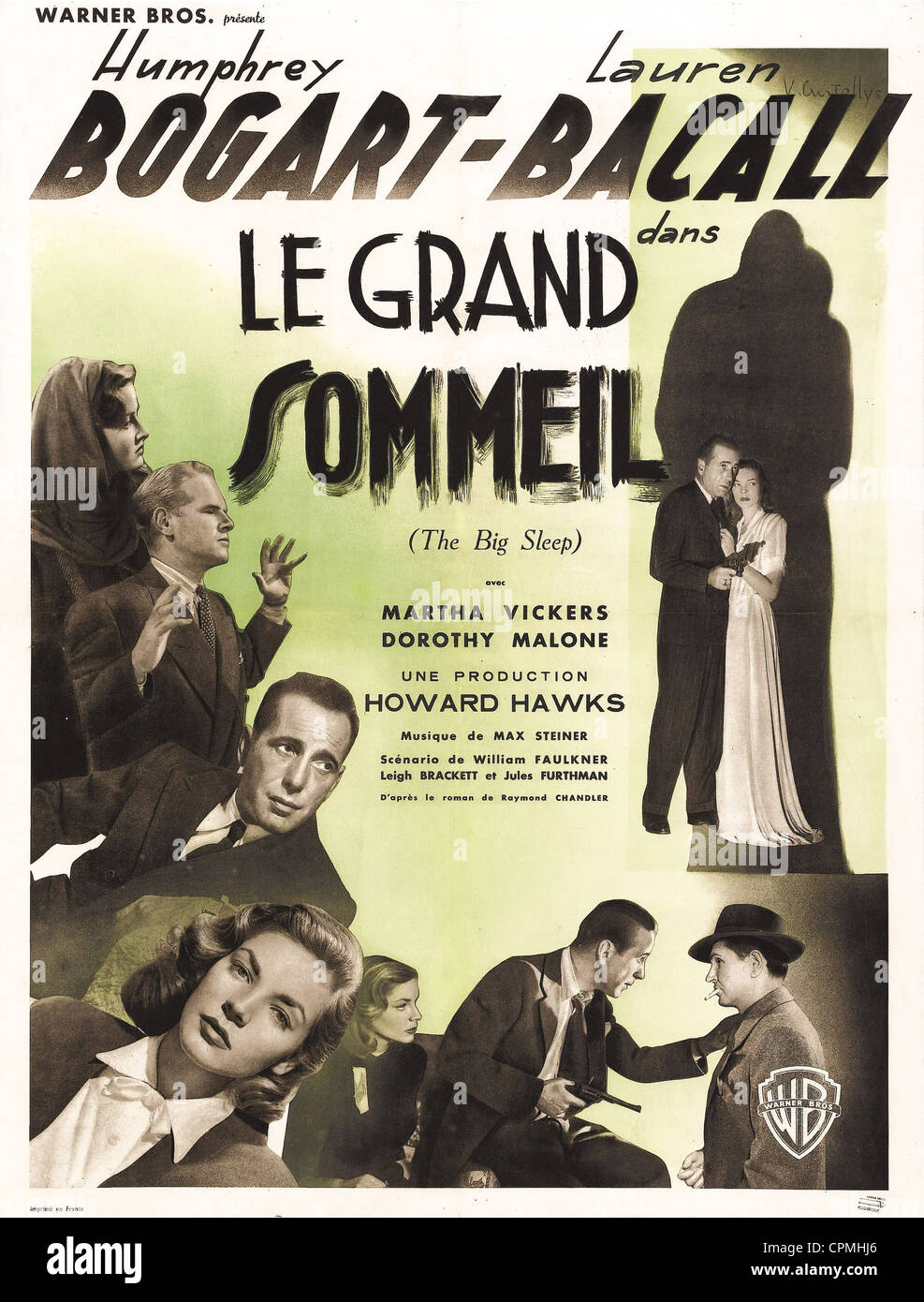 L'année du Big Sleep : 1946 Etats-Unis Directeur : Howard Hawks affiche française Banque D'Images