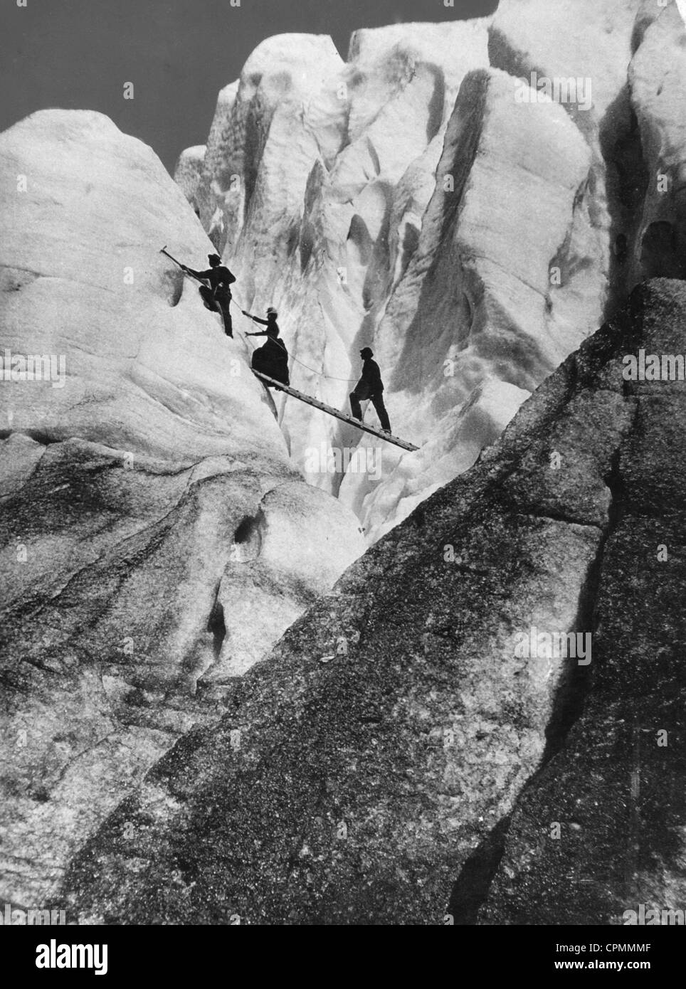Les alpinistes vers 1980 Banque D'Images