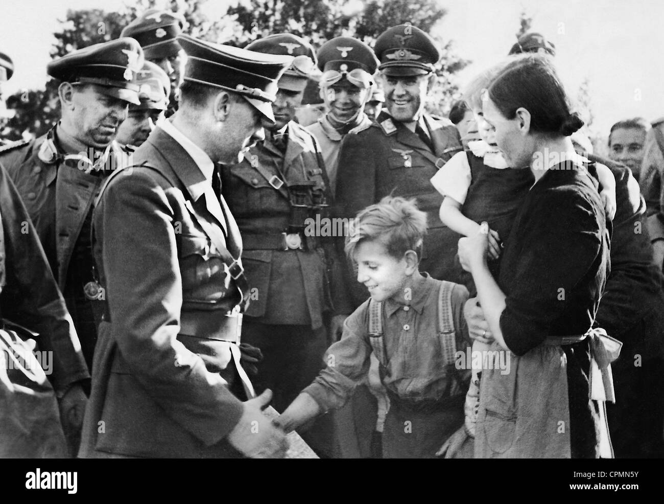 Adolf Hitler en contact avec des Allemands de souche, 1940 Banque D'Images