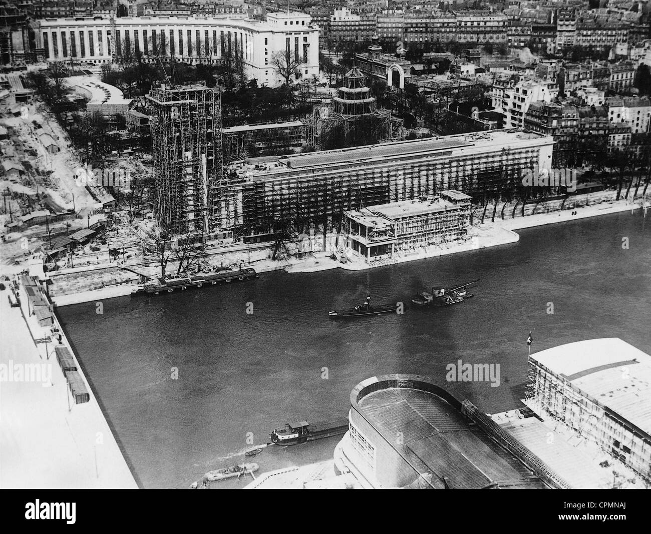 Le pavillon allemand en construction, 1937 Banque D'Images