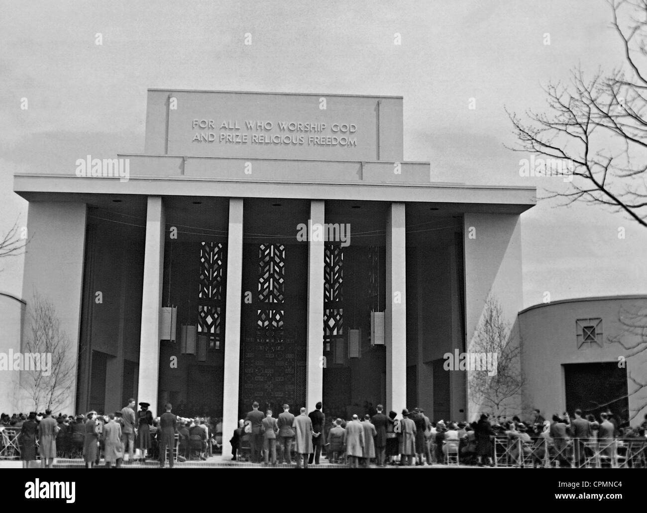 Inauguration du 'Temple des religions" à l'Exposition Mondiale à New York, 1939 Banque D'Images