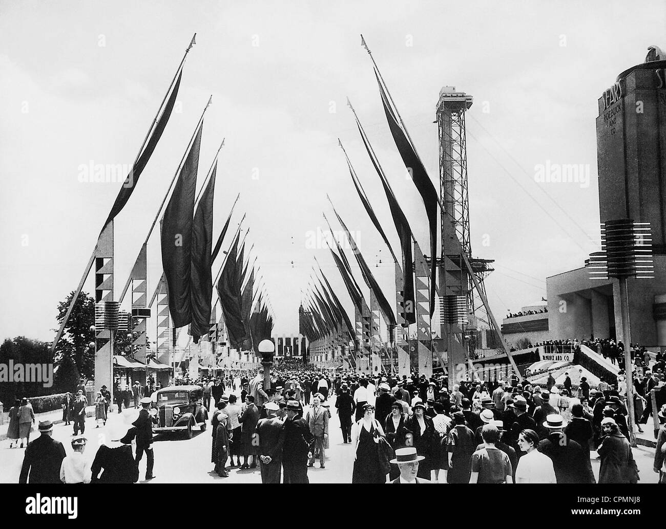 Les visiteurs de la Foire mondiale de Chicago, 1933 Banque D'Images