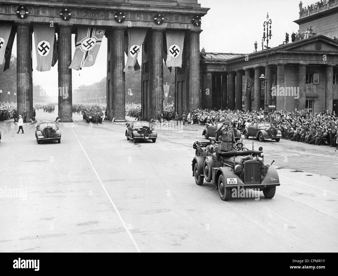 Les troupes allemandes retour à Berlin, 1940 Banque D'Images