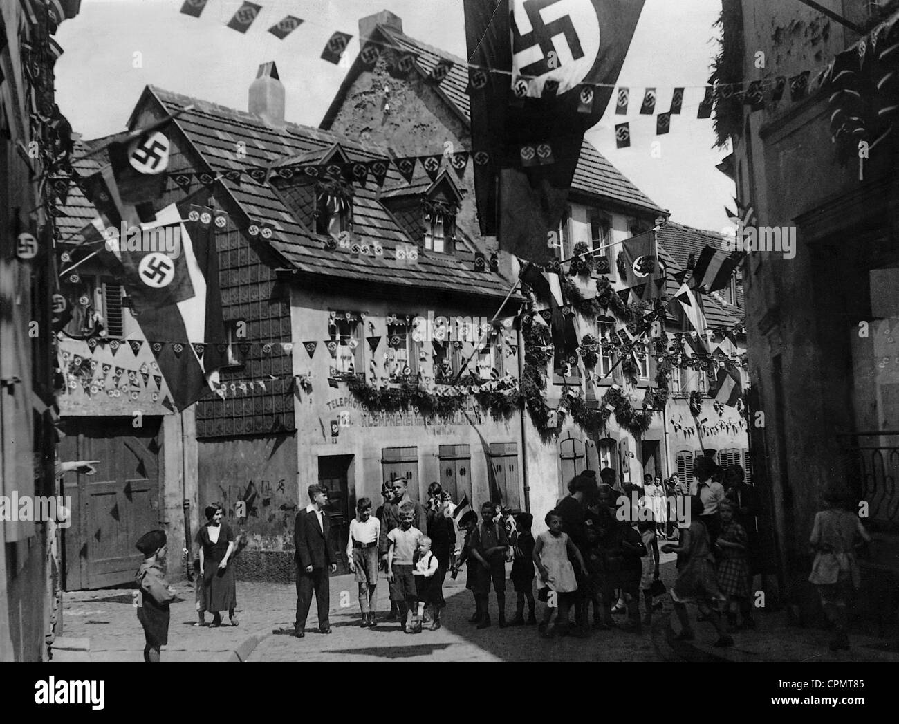 Célébration du Premier Mai de Sarrebruck, 1934 Banque D'Images