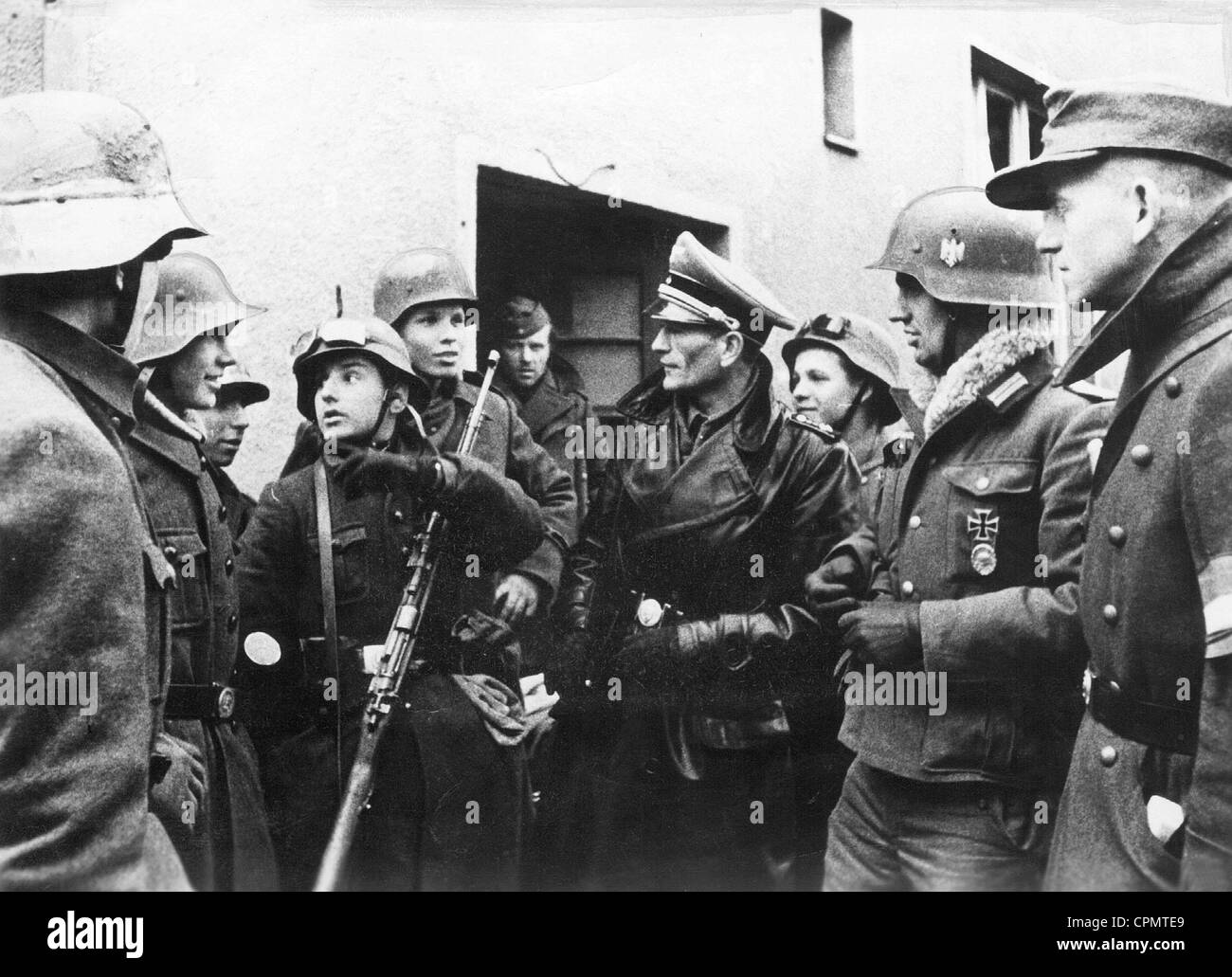 Les garçons d'Hitler lors des combats sur le front de l'Est, 1945 Banque D'Images