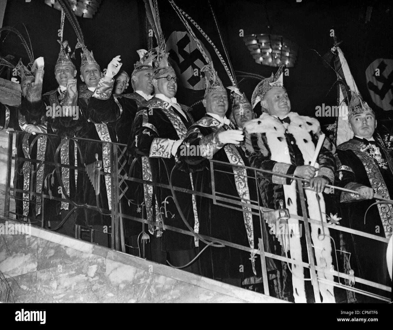 Dîner de gala à la fin du premier Carnaval International Congress, 1937 Banque D'Images