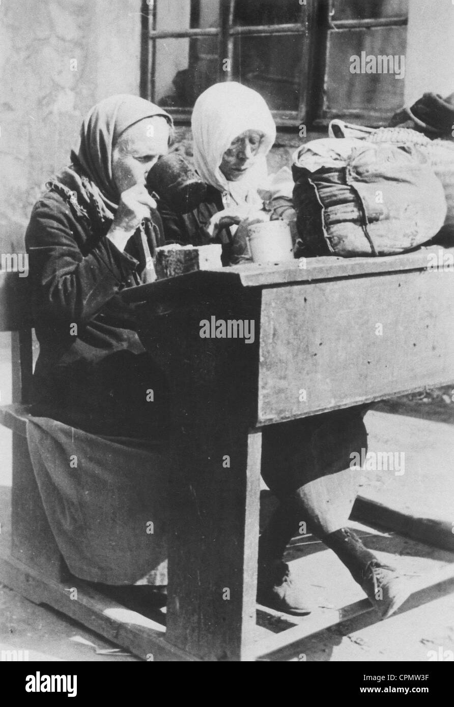 Dans la vie démolie Stalingrad, 1942 Banque D'Images