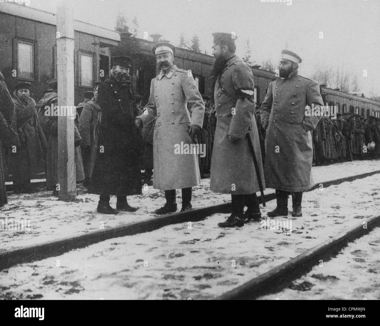 Transfert de prisonniers japonais dans la guerre russo-japonaise, 1904/1905 Banque D'Images