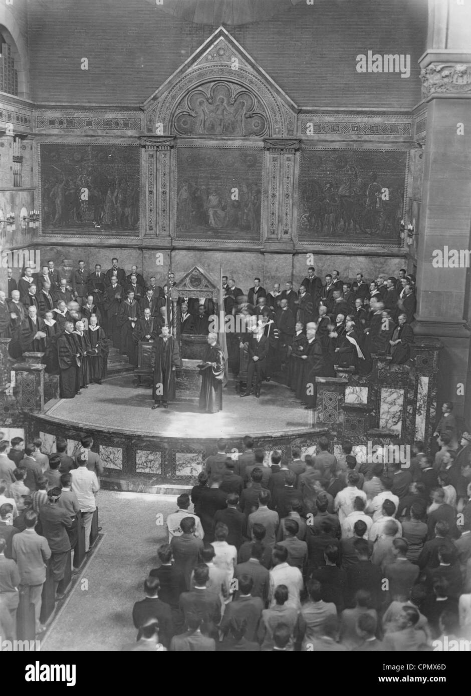 Le prince Gustav Adolf de Suède reçoit un doctorat à Princeton, 1926 Banque D'Images
