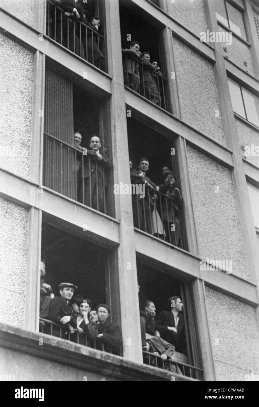Les juifs dans le camp de concentration de Drancy, 1941 Banque D'Images