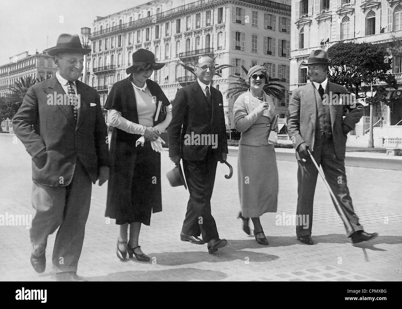 Les émigrants juifs à Nice, 1934 Banque D'Images