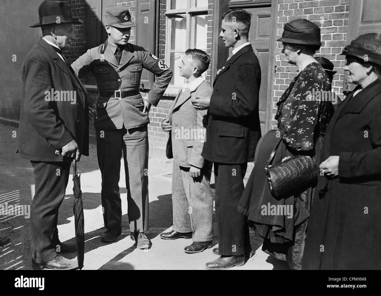 Famille dans le Troisième Reich, 1935 Banque D'Images