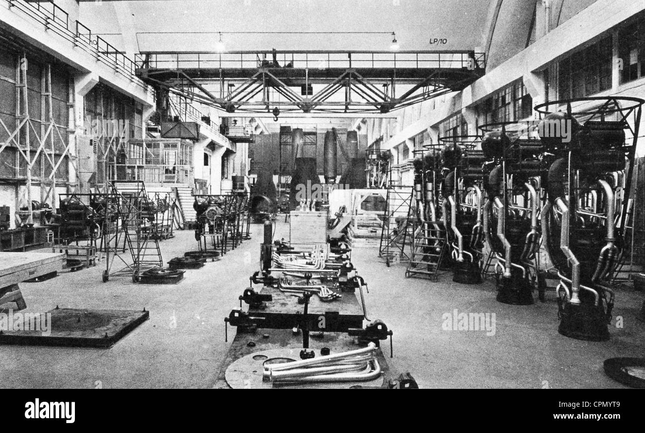 Les bâtiments de l'usine à l'essai des missiles dans Peenemuende Banque D'Images