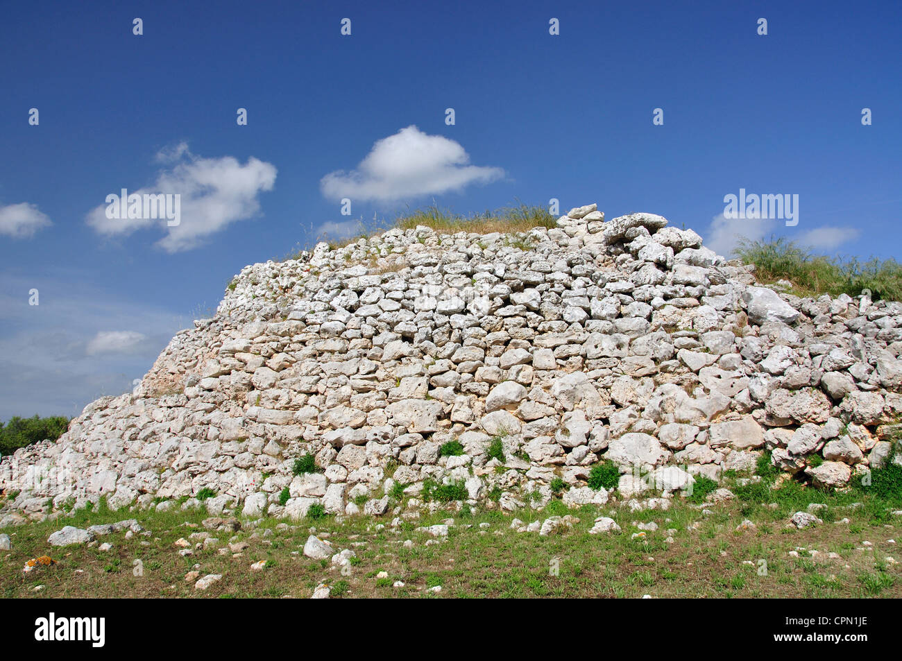 La Talayots, Torre d'en Galmés site préhistorique, Minorque, Iles Baléares, Espagne Banque D'Images