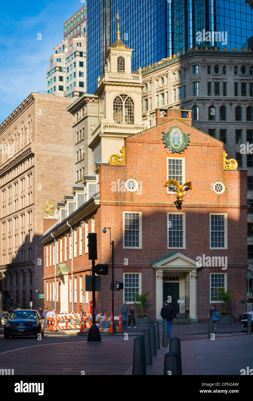 Le Old State House est un bâtiment historique de gouvernement à Boston, Massachusetts Banque D'Images