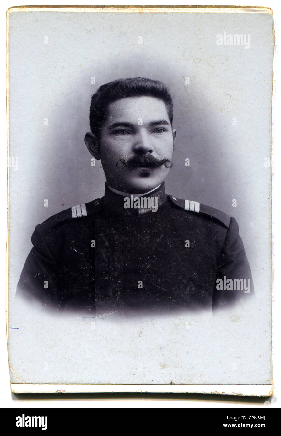 Russie - VERS 1904 : une ancienne photo montre homme militaire, l'Empire russe, 1904 Banque D'Images