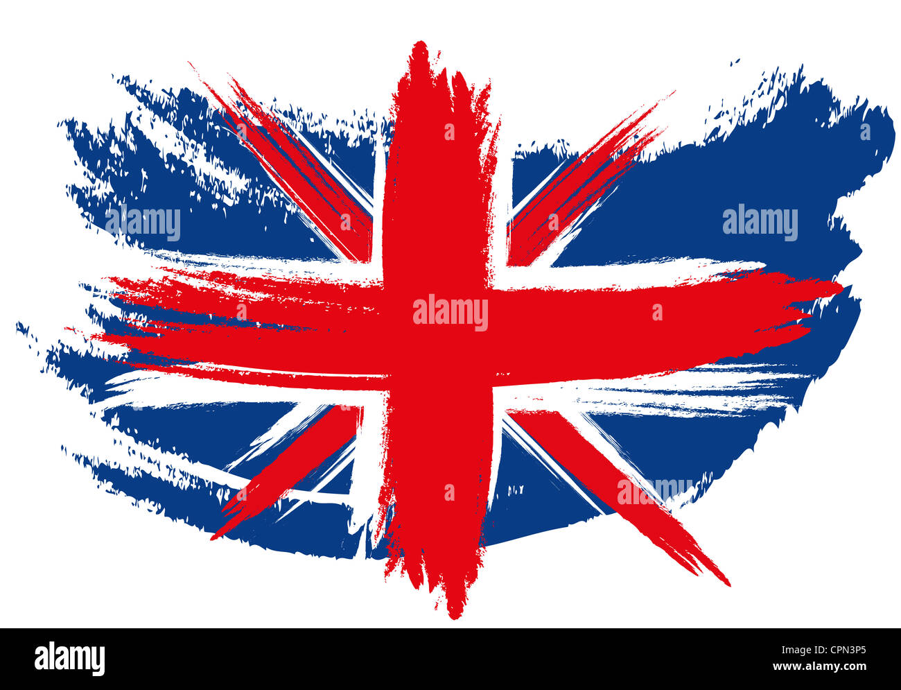 Uk - fr - grande bretagne union jack flag esquissé,peintes,splattered Banque D'Images