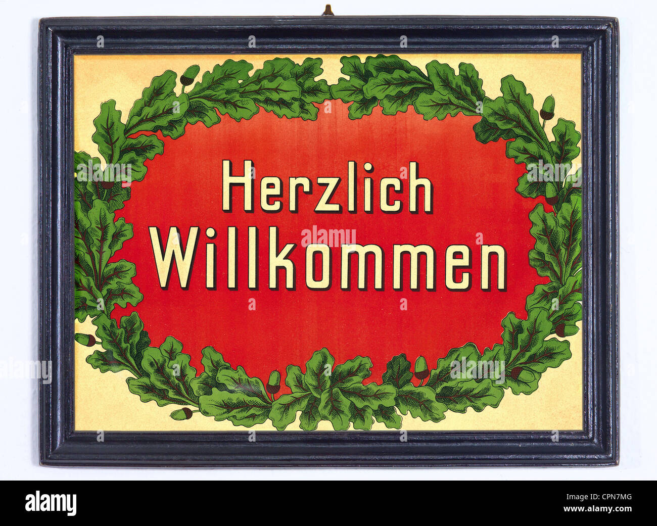 Evénements, première Guerre mondiale / première Guerre mondiale, Allemagne, 'Herzlich Willkommens' (Bienvenue!), signe pour accueillir les soldats de retour, vers 1918, droits additionnels-Clearences-non disponible Banque D'Images