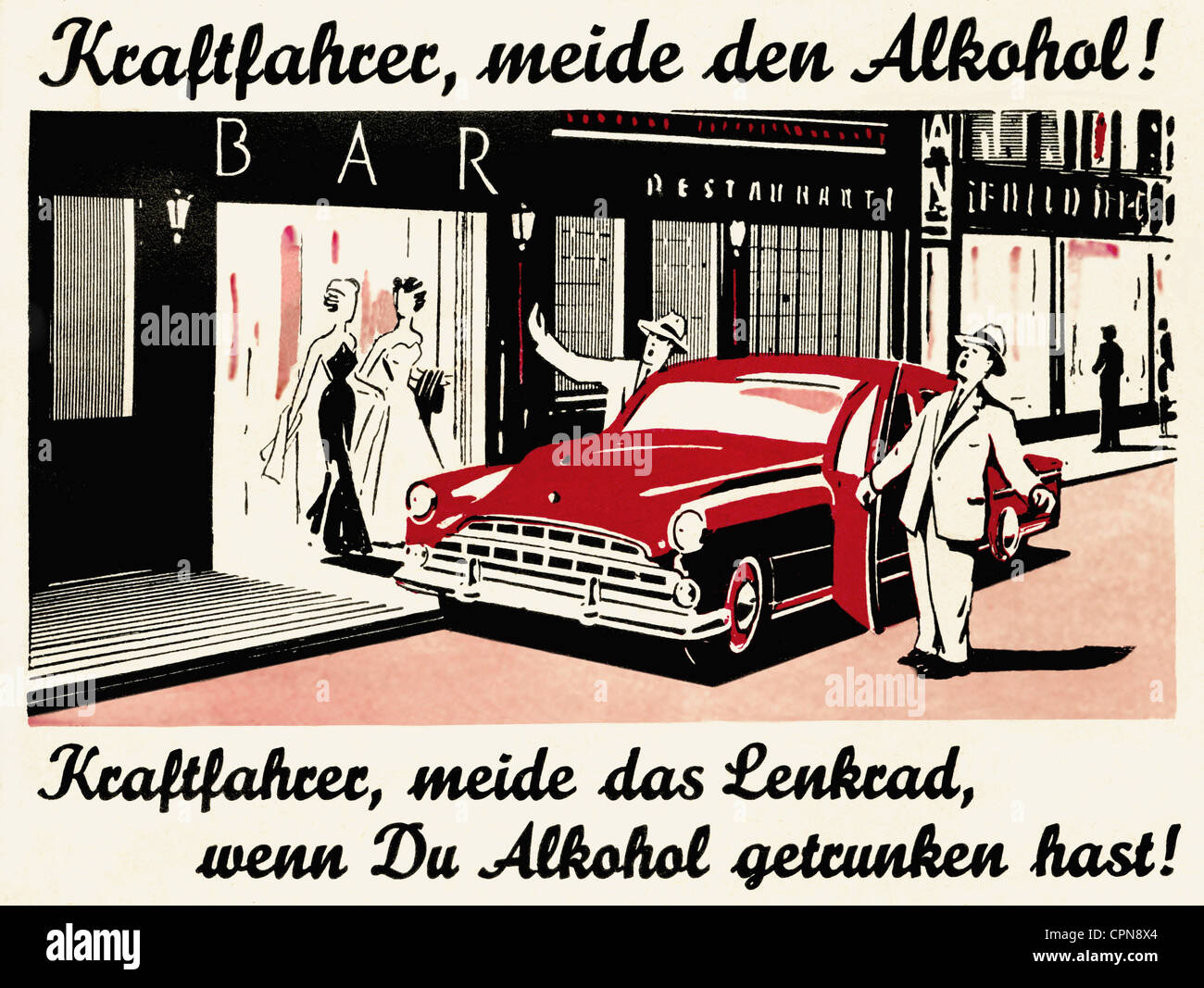 Publicite Pas D Alcool Pour Conduire Appel Chauffeur Deux Hommes Attendant A L Exterieur D Un Bar Veulent Conduire Deux Dames Dans La Voiture Slogan Driver Ne Buvez Pas Conducteur Evisez Le Volant Si Vous