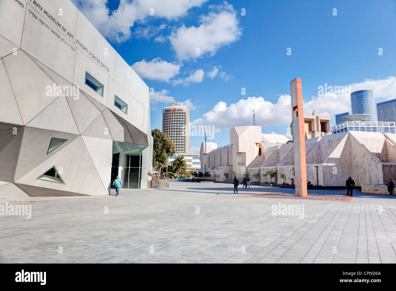 Moyen-orient, Israël, Tel Aviv, extérieur de la nouvelle Herta et Paul Amir construction du Tel Aviv Museum of Art Banque D'Images