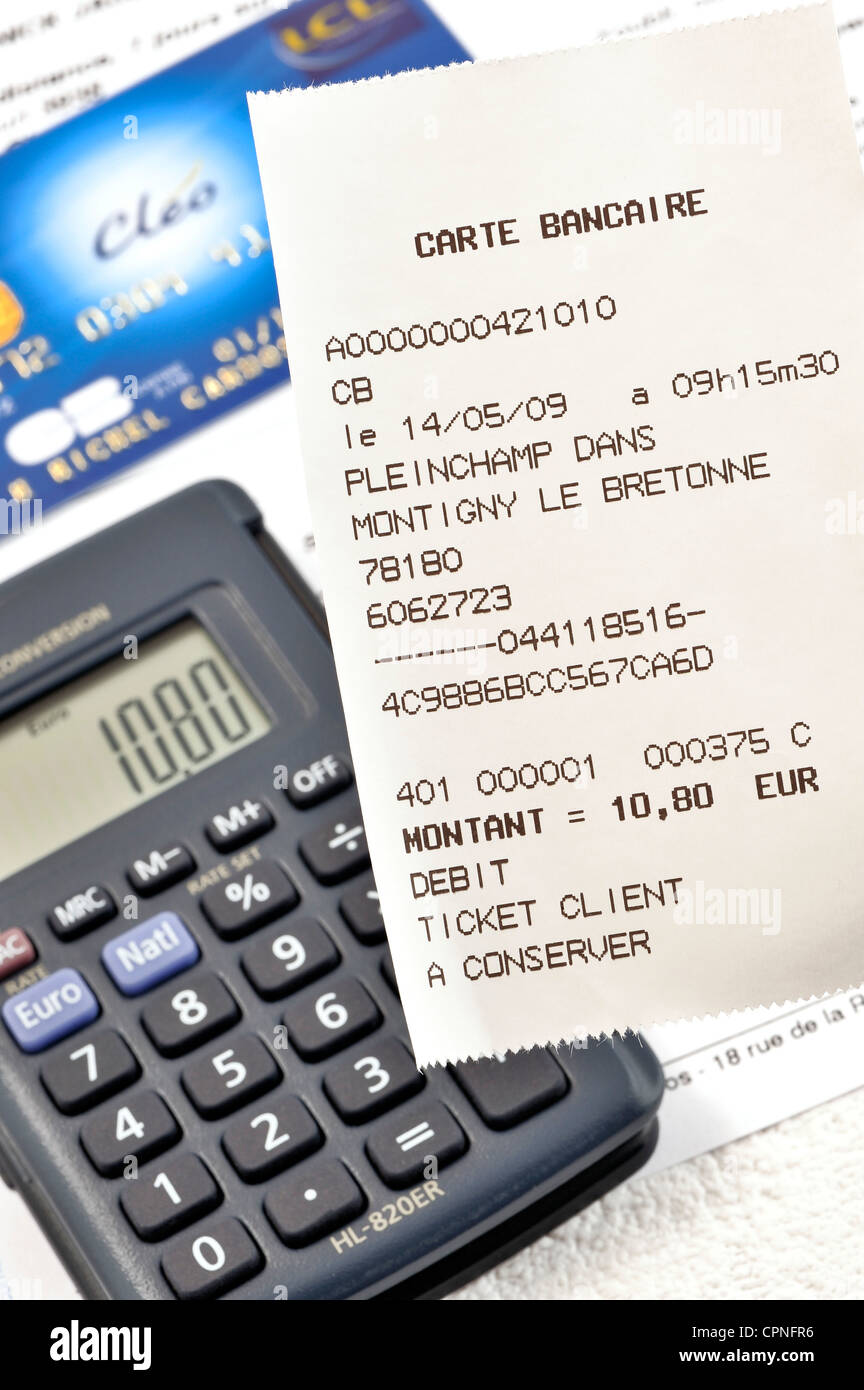 COMPTE BANCAIRE Banque D'Images