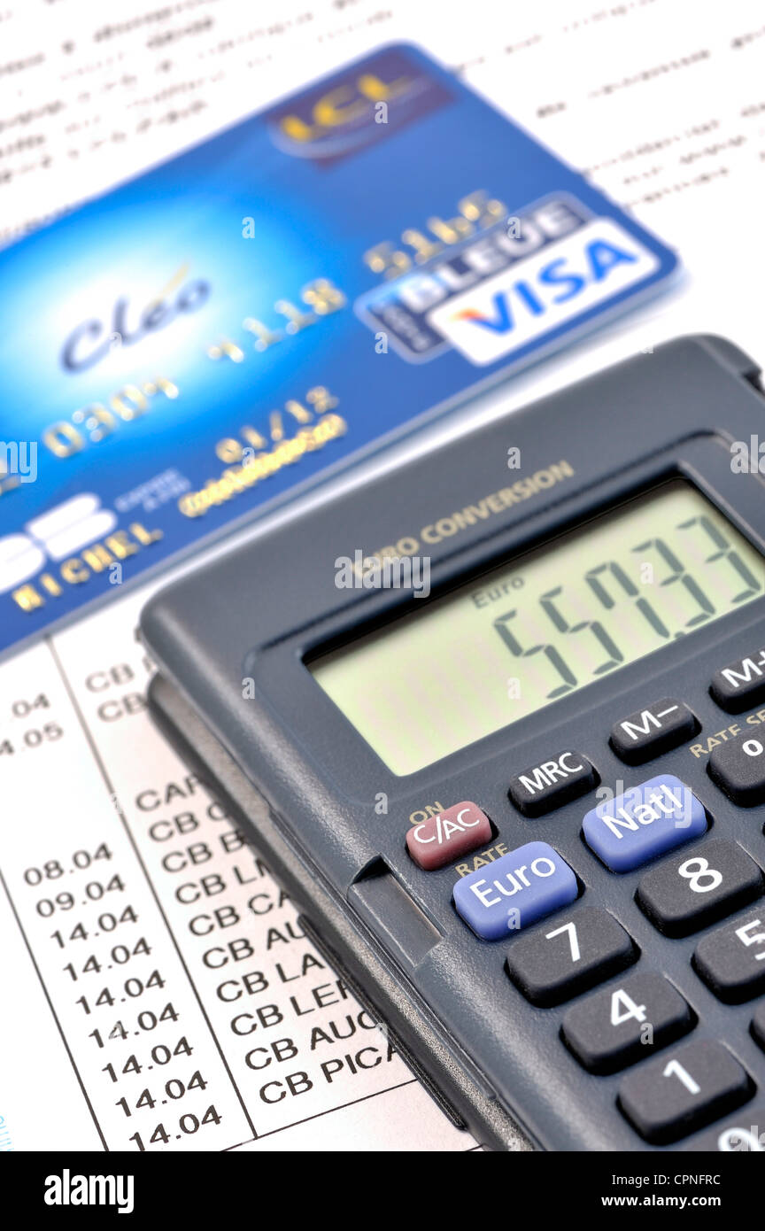 COMPTE BANCAIRE Banque D'Images