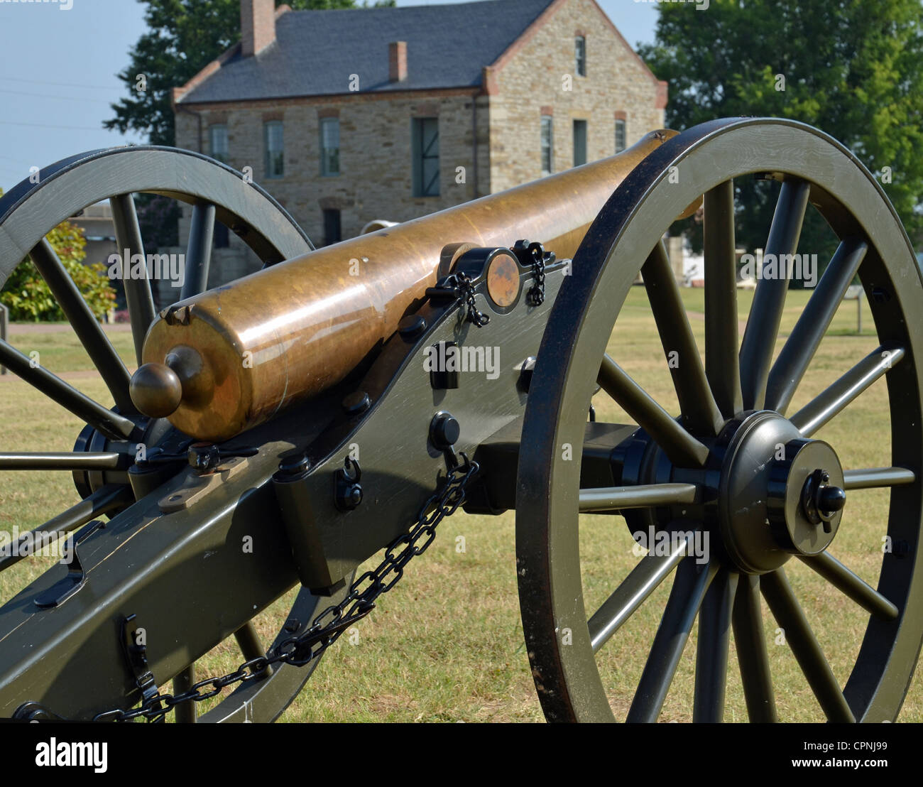 Canon historique à Fort Smith National Park, Arkansas Banque D'Images
