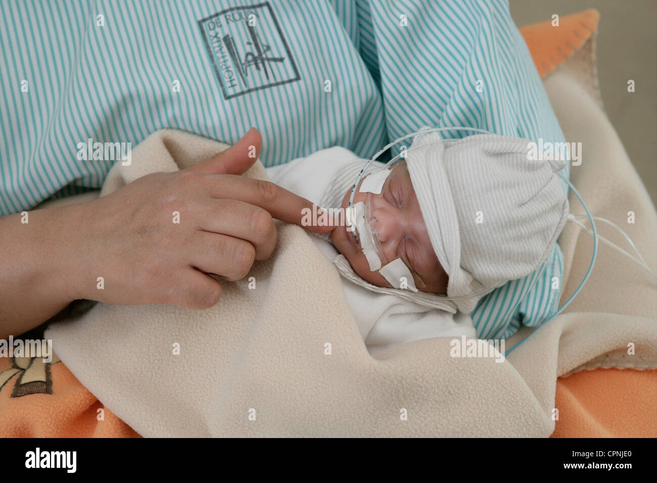 Mère et bébé prématuré Banque D'Images